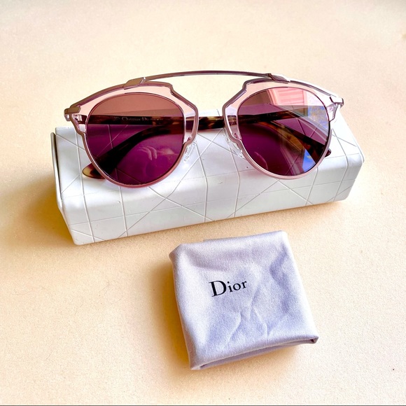 Dior SO REAL Pink Brow Bar Aviator Sunglasses - Picture 2 of 12